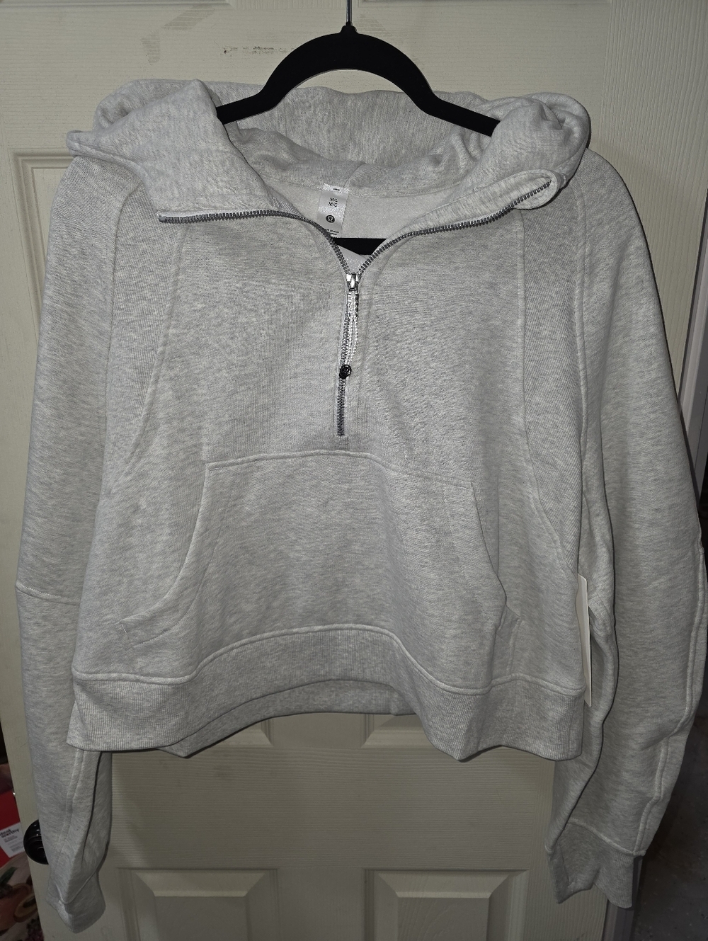 Lululemon Athletica Light Gray Half-Zip Scuba Size M/L Oversized NWT